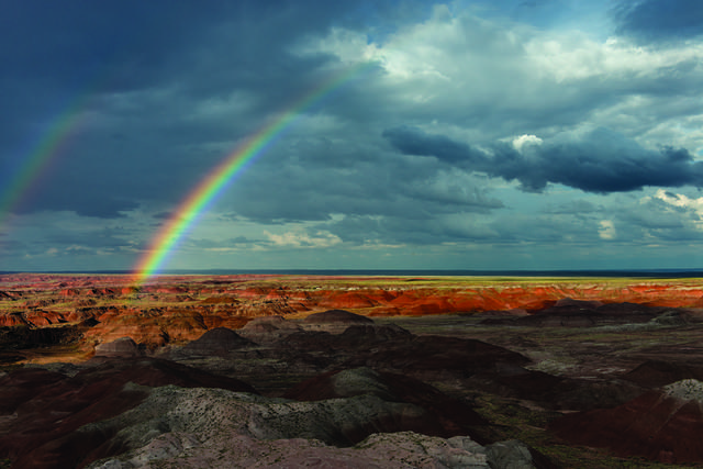 Rainbow Over Painted Desert